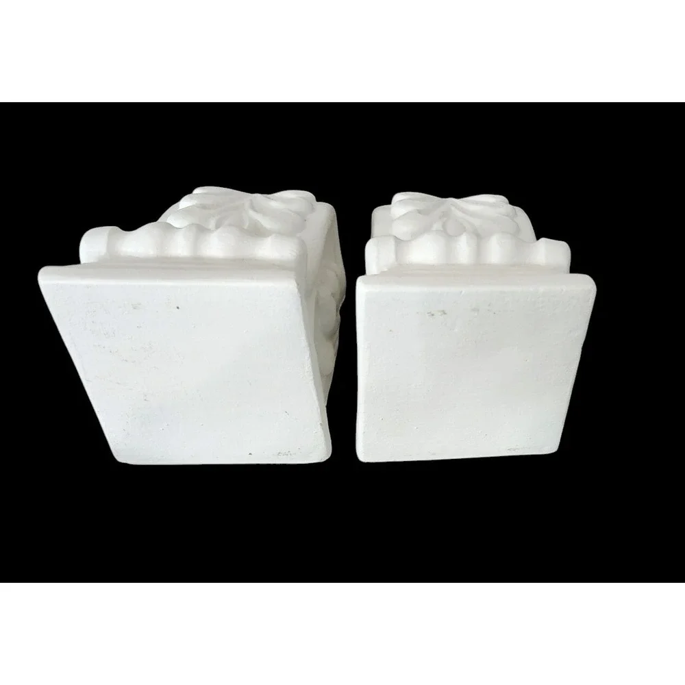 Pair of Drapery Sconce Corbels Curtain Rod Holders Fleur-de-lis French Victorian